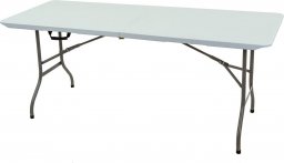 Saska Garden STÓŁ CATERINGOWY BANKIETOWY SKŁADANY W WALIZKĘ 180X70CM MAX.120KG Kolor: Biały