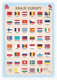 LearnHow Plakat edukacyjny - Kraje Europy A3