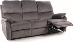 SIGNAL MEBLE Sofa rozkładana SPENCER 3 VELVET szara welurowa