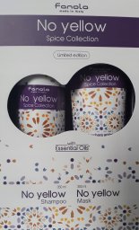 Fanola Set : No Yellow Spice Collection, Hair Treatment Cream Mask, For Neutralisation Of Yellow Tones, 300 ml + No Yellow Spice Collection, Hair Shampoo, For Neutralisation Of Yellow Tones, 350 ml For Women