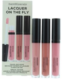 bareMinerals Lacquer On The Fly Set BareMinerals: Gen Nude, Liquid Lipstick, Cant Even, 3.7 ml + Gen Nude, Liquid Lipstick, Dahling, 3.7 ml + Gen Nude, Liquid Lipstick, Major, 3.7 ml For Women