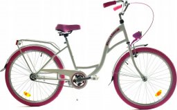Dallas Bike Rower Dallas City 26" 1spd - biały z różem
