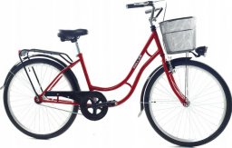 Dallas Bike Rower Dallas Retro 26" 1spd - bordowy z koszem
