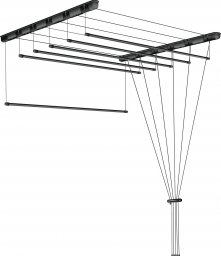 Suszarka na pranie Sepio Suszarka sufitowa 6x150cm Czarna