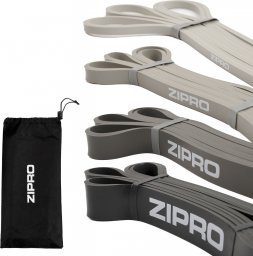 Zipro Powerband różne poziomy oporu w zestawie szary 4 szt.