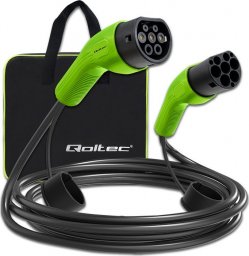 Kabel do ładowania samochodów Qoltec Typ 2, 230V, 7kW, 32A, 5m (52472)