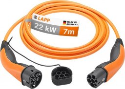 Kabel do ładowania samochodów LAPP Typu 2, do 22 kW, 7 m, pomarańczowy (5555934031)