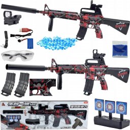 Skleplolki OGROMNY BEZPIECZNY KARABIN AUTOMAT KULKI ŻELOWE PISTOLET TARCZA