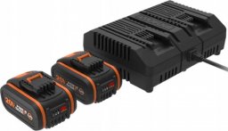 Worx Zestaw akumulator 4,0 Ah 2x + ładowarka WA3611