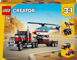 LEGO Creator Ciężarówka z platformą i helikopterem (31146)