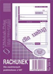 Michalczyk & Prokop Rachunek dla zwolnionych podmiotowo z VAT A6 /w pionie/ 233-5