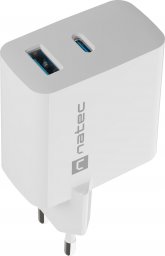 Ładowarka Natec Ribera GAN 1x USB-A 1x USB-C 65W (NUC-2144)