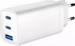 Ładowarka Gembird 1x USB-A 2x USB-C  (TA-UC-PDQC65-01-W)