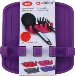 Alpina Uchwyt na łyżki / przybory kuchenne 2 szt. (fioletowy)