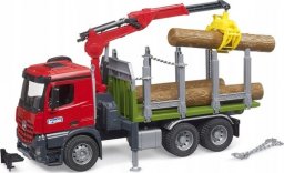 Bruder Ciężarówka Mercedes Benz Arocs z dźwigiem do przewozu drewna + 3 kłody (GXP-882721)