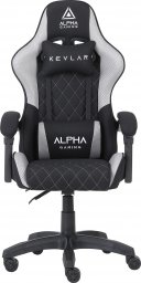 Fotel Alpha Gaming Kevlar Szary Tkanina Materiał