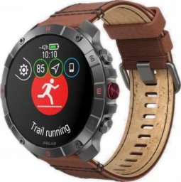 Zegarek sportowy Polar Polar Grit X2 Pro Titanium brązowy skórzany M/L
