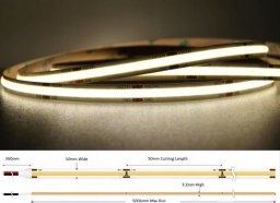 Taśma LED MW Lighting TAŚMA LED LED-COB-24V/12W-NW/5M - 4000&nbsp;K