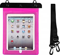 Etui na tablet Hurtel Etui wodoszczelne na tablet PVC z regulowanym paskiem Outdoor - różowe Etui wodoszczelne na tablet PVC z regulowanym paskiem Outdoor - różowe