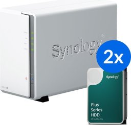 Serwer Synology Synology DS223j /8T | 2-zatokowy serwer NAS w zestawie z dyskami o łącznej pojemności 8TB, Tower