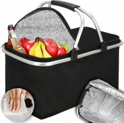 Heckermann Kosz piknikowy Heckermann 30L Czarny