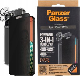 PanzerGlass iPhone 15 Pro Max 3-in-1 Privacy Pack