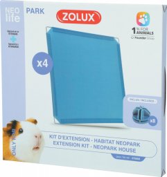 Zolux ZOLUX Panele pełne do wybiegu Neopark dla kawii domowej 4szt. niebieskie
