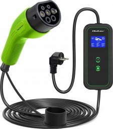 Ładowarka Qoltec Mobilna 2w1 Typ2 | 3.5kW | 230V | SCHUKO 16A | Wi-fi | LCD | Przenośna | Wallbox | 5m (52476)