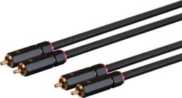 Kabel Monoprice RCA (Cinch) x2 - RCA (Cinch) x2 0.9m czarny (0889028122143)