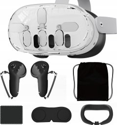 JYS Zestaw Akcesoria Osłona Ochrona Etui Case Do Gogli Okularów Vr Meta Quest 3 / Mq011