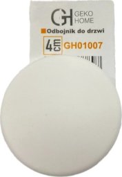 Geko Odbojnik do drzwi – samoprzylepny na ścianę fi 40mm (kolor: biały) (400)