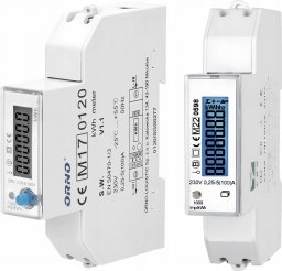 Orno Licznik energii elektrycznej Orno OR-WE-524 1-faz. 100A MID 1 moduł DIN TH-35mm PV