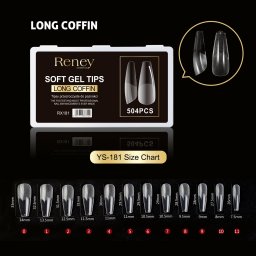 Reney Cosmetics Tipsy formy akrylowe przezroczyste do paznokci Reney RX-181 504 szt