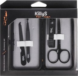 KILLYS For Men Accessory Set zestaw nożyczki do paznokci + obcinaczki do paznokci + pilnik do paznokci + pęseta do depilacji