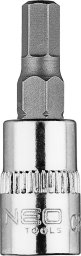 Neo Końcówka sześciokątna H5 na nasadce 1/4", krótka, 37 mm