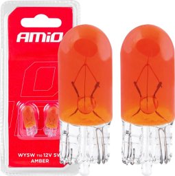 AMiO Żarówki halogenowe t10 w5w w2.1x9.5d 12v 2szt. blister amio-03347