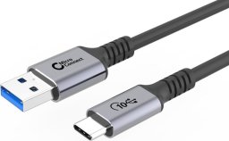 Kabel USB MicroConnect USB-C - USB-A 2 m Czarny (USB3.2AC2)
