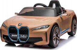 BMW Autko i4 na akumulator dla dzieci Złoty + Wolny Start + EVA + Audio LED + Pilot