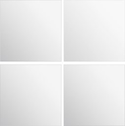 Atmosphera Komplet 4 luster ozdobnych, lustra dekoracyjne, lustra na ścianę, lustro bez ramy, lustra wiszące, lustra samoprzylepne, 4 szt 30 x 30 cm