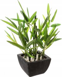 Atmosphera Sztuczna roślina ozdobna BAMBUS, 26 cm, czarna doniczka