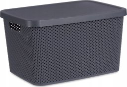 Kipit Kosz plastikowy z pokrywką, organizer, 19 l