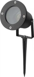 V-TAC Oprawa Gruntowa Ogrodowa Wbijana Aluminium GU10 Czarna IP65 VT-7701