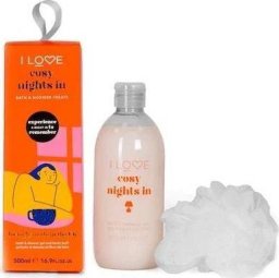 I love I Love Cosy Night's In zestaw żel do kąpieli i pod prysznic 500ml + myjka do ciała