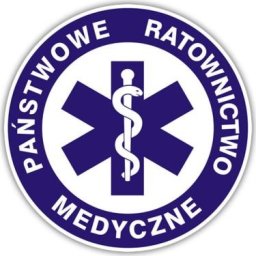Polska Firma Naklejka PAŃSTWOWE RATOWNICTWO MEDYCZNE odblaskowa 6 cm na kask