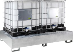 Meva Wanna wychwytowa do zbiornika IBC paletopojemnika MAUZER 2 x 1000L - ocynkowana Wanna wychwytowa do zbiornika IBC paletopojemnika MAUZER 2 x 1000L - ocynkowana