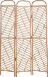 Beliani 3-panelowy składany parawan pokojowy rattanowy 106 x 180 cm COSENZA