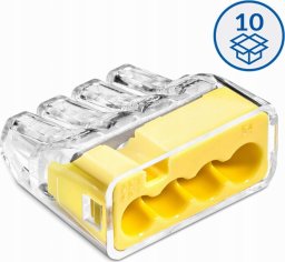 Simet Szybkozłączka wtykowa do przewodów i wielodrutów (0,75 … 4 mm²), 4 tory, 10 szt.