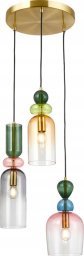 Lampa wisząca Italux Italux Manso PND-37462-3A-MC-GD lampa wisząca zwis 3x40W E14 multikolor/złota