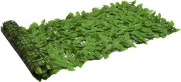 vidaXL Osłona balkonowa, zielone liście, 200x75 cm