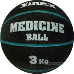 Vinex Piłka lekarska rehabilitacyjna 3kg Czarno-niebieska (VMB-L003 - 8476)